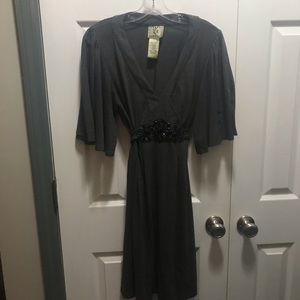 Charcoal 3/4 Sleeve Dress